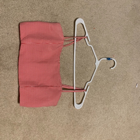 Brandy Melville Tops - Red Checkered Brandy Melville Cropped Tank